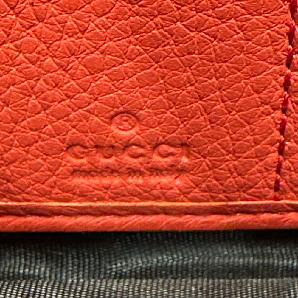 Gucci Red Coral Soho Interlocking GG Leather Zip Around Wallet + Gucci Dusty - Picture 10 of 16